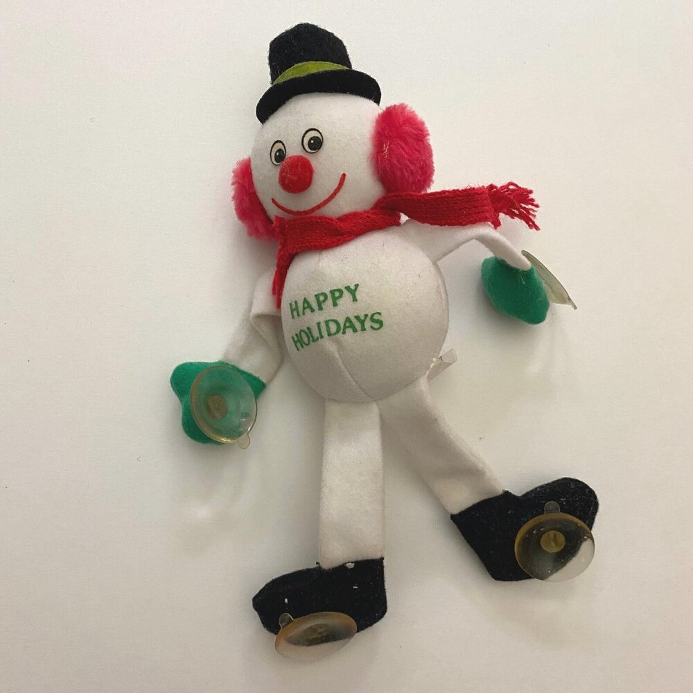 Happy Holidays Frosty The Snowman Window Cling Russ Christmas Decor